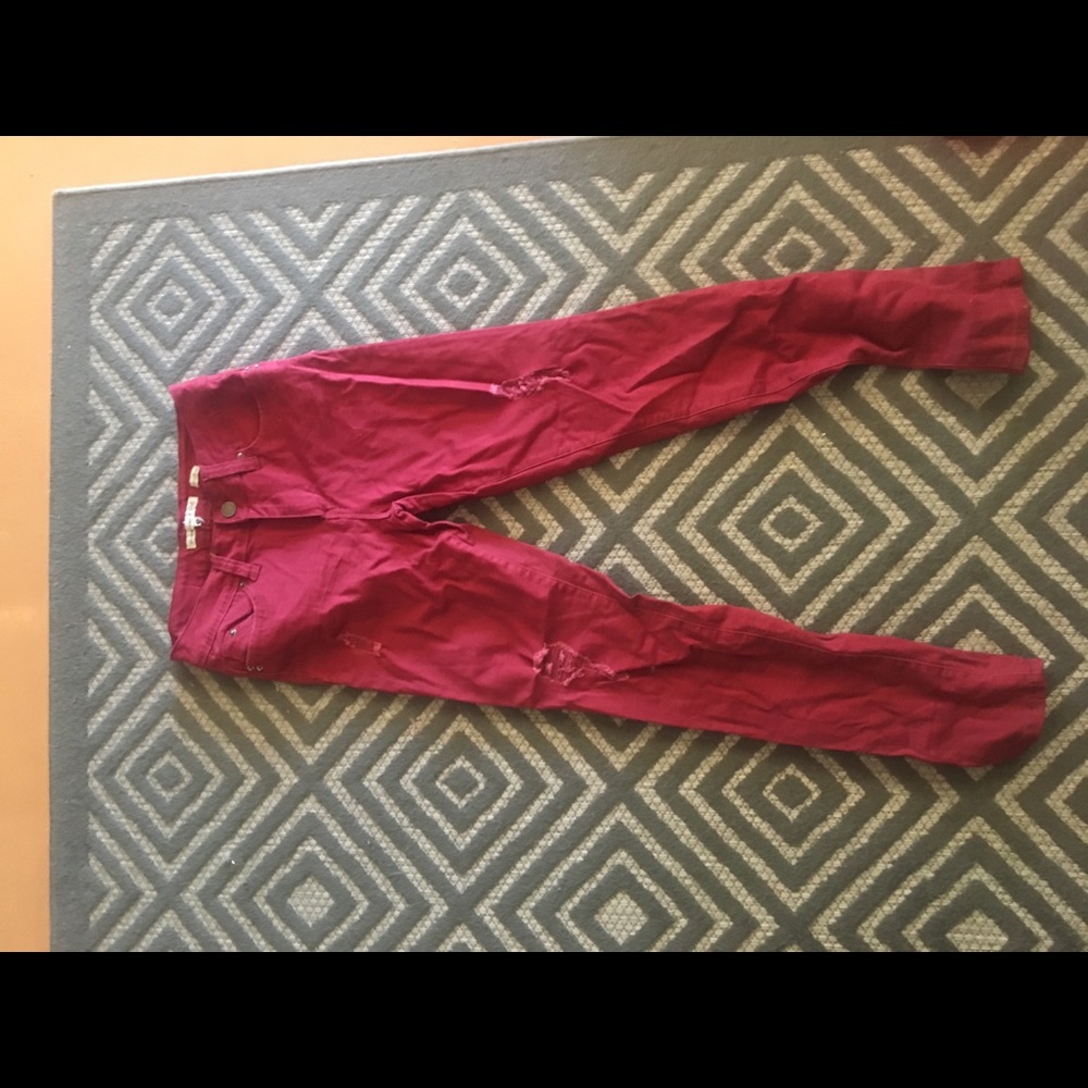 Red jeans